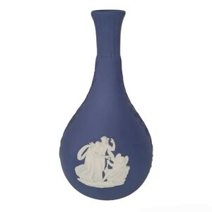 Vintage Wedgewood Blue and White Jasperware Vase